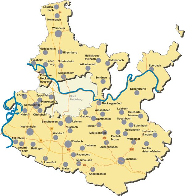  Karte Rhein Neckar Kreis 